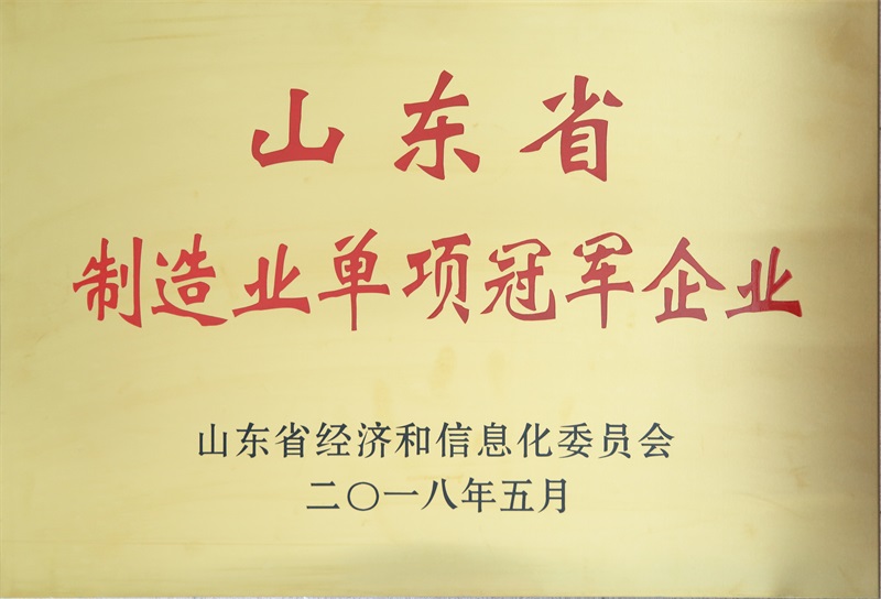 山東省制造業單項冠軍企業